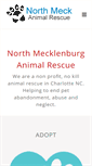 Mobile Screenshot of northmeckanimalrescue.org